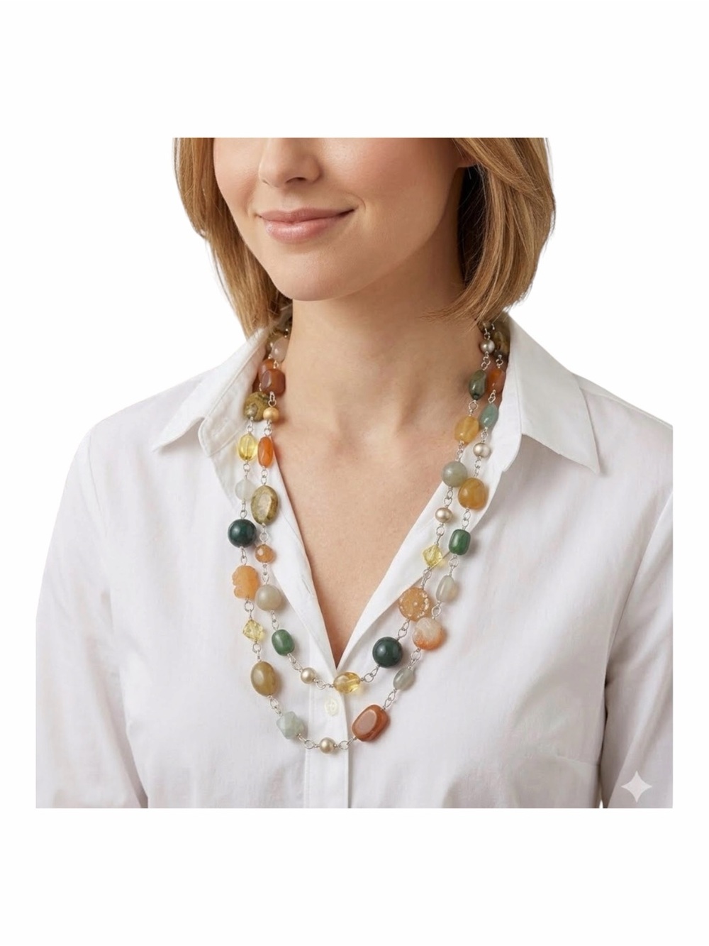🩵💜#Vintage #BohoVibes #Colorful #ChunkyStyle #Summer #PopofColor #necklace